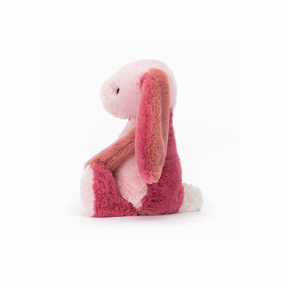 Jellycat Bashful Patchwork Coralia Bunnies UK | 94301YFAO